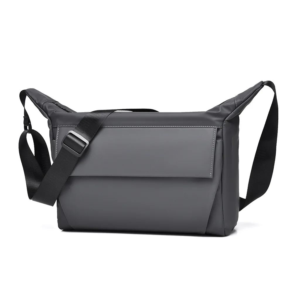 

New Casual Men's Canvas Single-shoulder Bag, Large-capacity Simple Crossbody Bag, Multi-functional Retro Horizontal Postman Bag