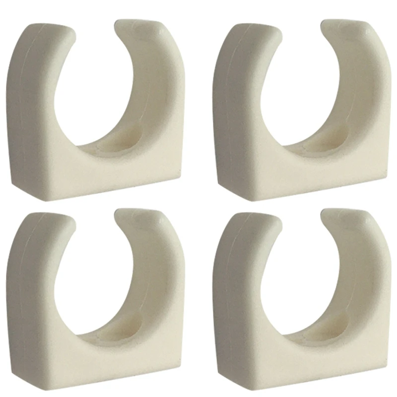 4 Pcs Nylon Ladder Clip Boat Hook Clip For Size 1-1/4Inch Diameter Per Set UV Marine Accessories Yacht Boat,White