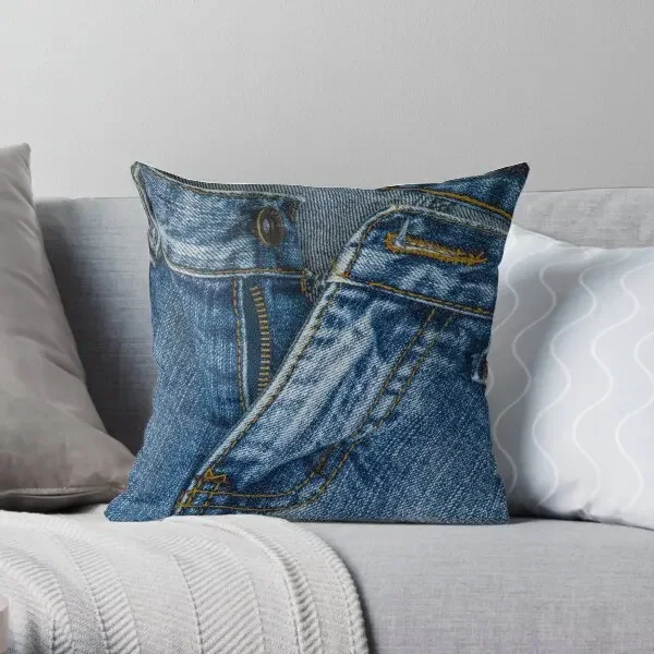 Clothes Denim  Printing Throw Pillow Cover Case Home Throw Wedding Decorative Hotel Fashion Decor Pillows not include One Side