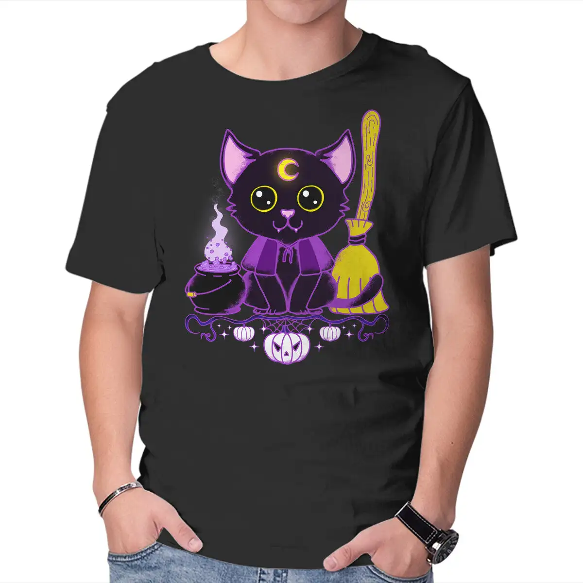 Purr Evil Evil Cat Anime Graphic T-shirts For Men Clothing Women Short Sleeve Tees Vintage High Quality 100%Cotton