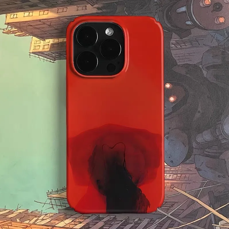 

Ins Korean Red Dyeing Art Phone Case for IPHONE 17 Air 16E 15 PROMAX 14 Plus 13 12 MINI 11 PRO 16Plus XR SE Acrylic Phone Cover