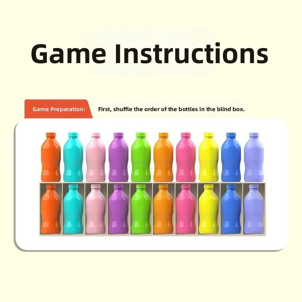 Jogo de correspondência de garrafa criativa interativo educação precoce montessori brinquedos de classificação de cores pensamento inovador treinamento de memória