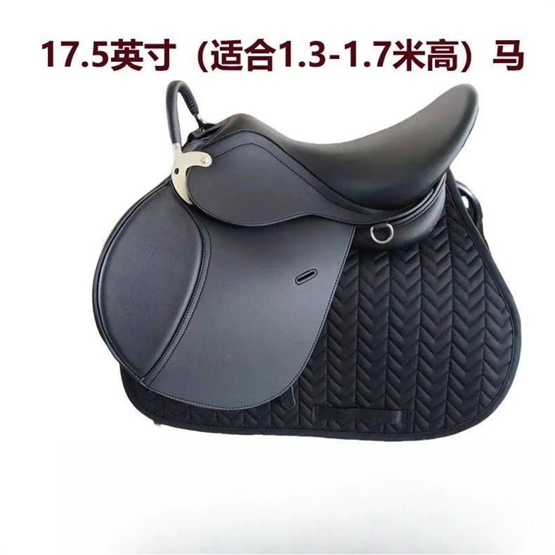 سرج شامل مجموعة كاملة من سياحي الفروسية البريطانية لركوب الخيل البريطاني من الألياف الدقيقة بطن مزدوج مع مدرب العوائق