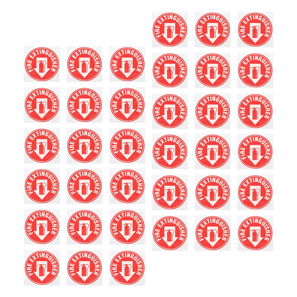

50pcs Sticker Self-Adhesive Waterproof Decal Fade Resistant High Visibility Safety Label Indoor Outdoor Round Sign Stickers For