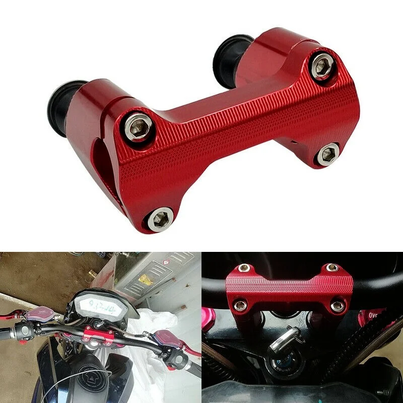 28MM Motorcycle HandleBar Handle Bar Base Tap Rod Mount Clamps Riser Aluminium