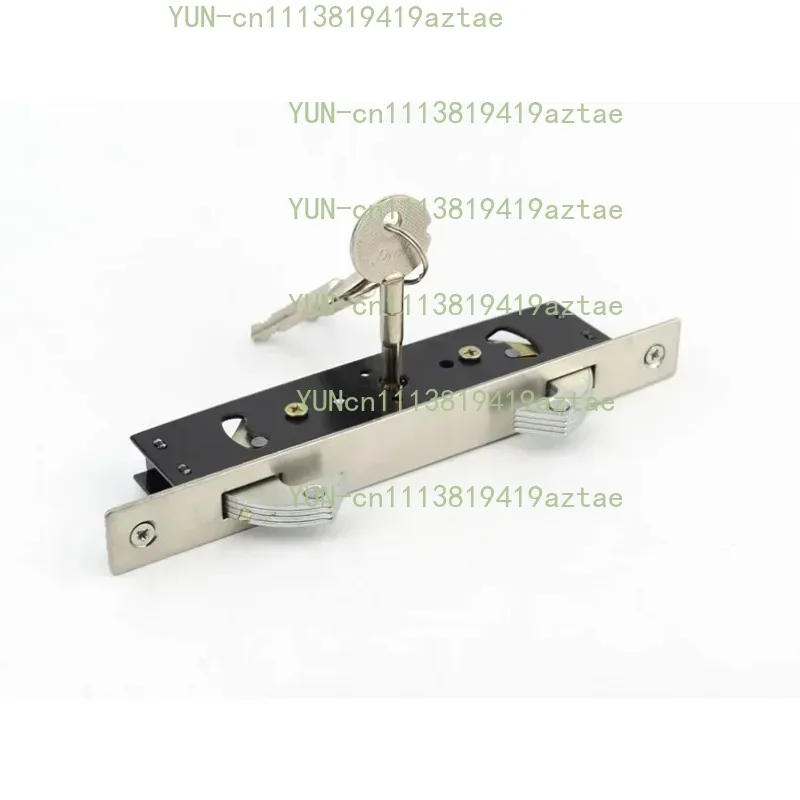 Stainless steel,Hanging door/Pull gate Double Hook lock, Stealth lock,For Framed glass door,strong, durable,Door hardware