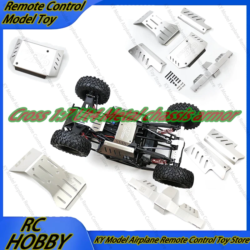 

Металлические аксессуары для модернизации внедорожника Cross 1:7 Ut4 с дистанционным управлением: защитная пластина шасси TP Power, передний бампер RC