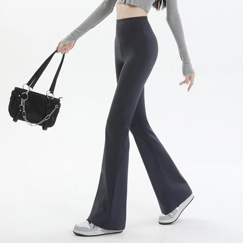 Women's Fall Winter High Waisted Slimming Flared Leggings Shark Pants Gym Ourdoor Workout Fashion Casual Yoga Shark Pants