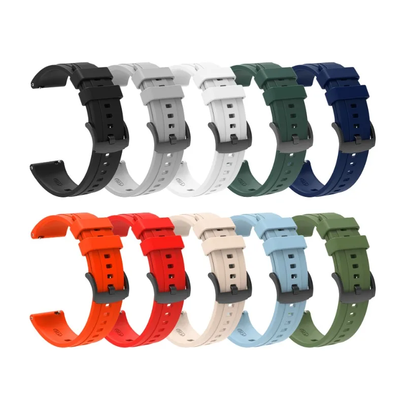 سوار سيليكون لساعة HUOI ، 22 ، جديلة بديلة ، إكسسوارات حزام رسمية ، GT 4 ، 22
