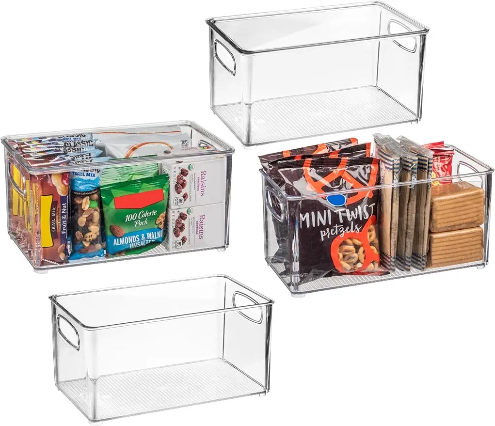 

ClearSpace Plastic Pantry Organization and Storage Bins with Lids – Perfect Kitchen Organization or Kitchen Storage – Fridge