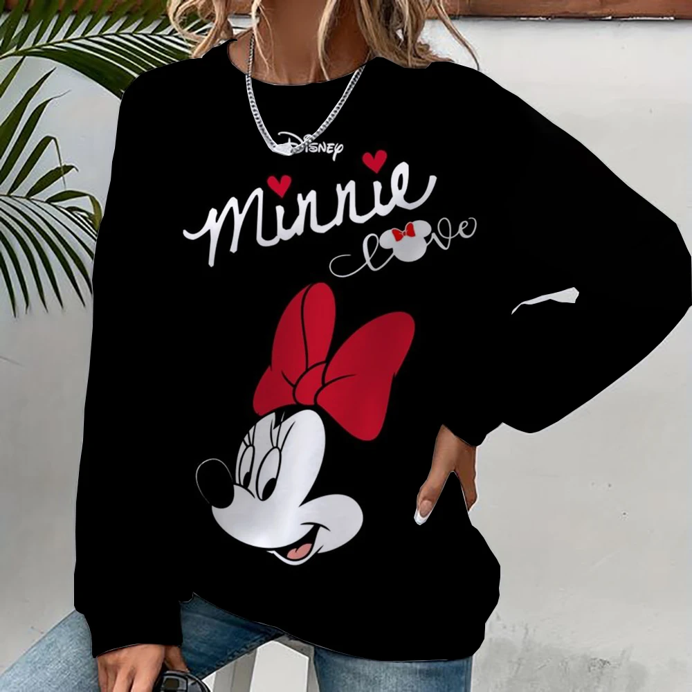 Disney Women Hoodies and Sweatshirts Mickey Mouse Fall Spring Sweatshirts Fall Spring Harajuku Long Sleeve Hoodie Clothes