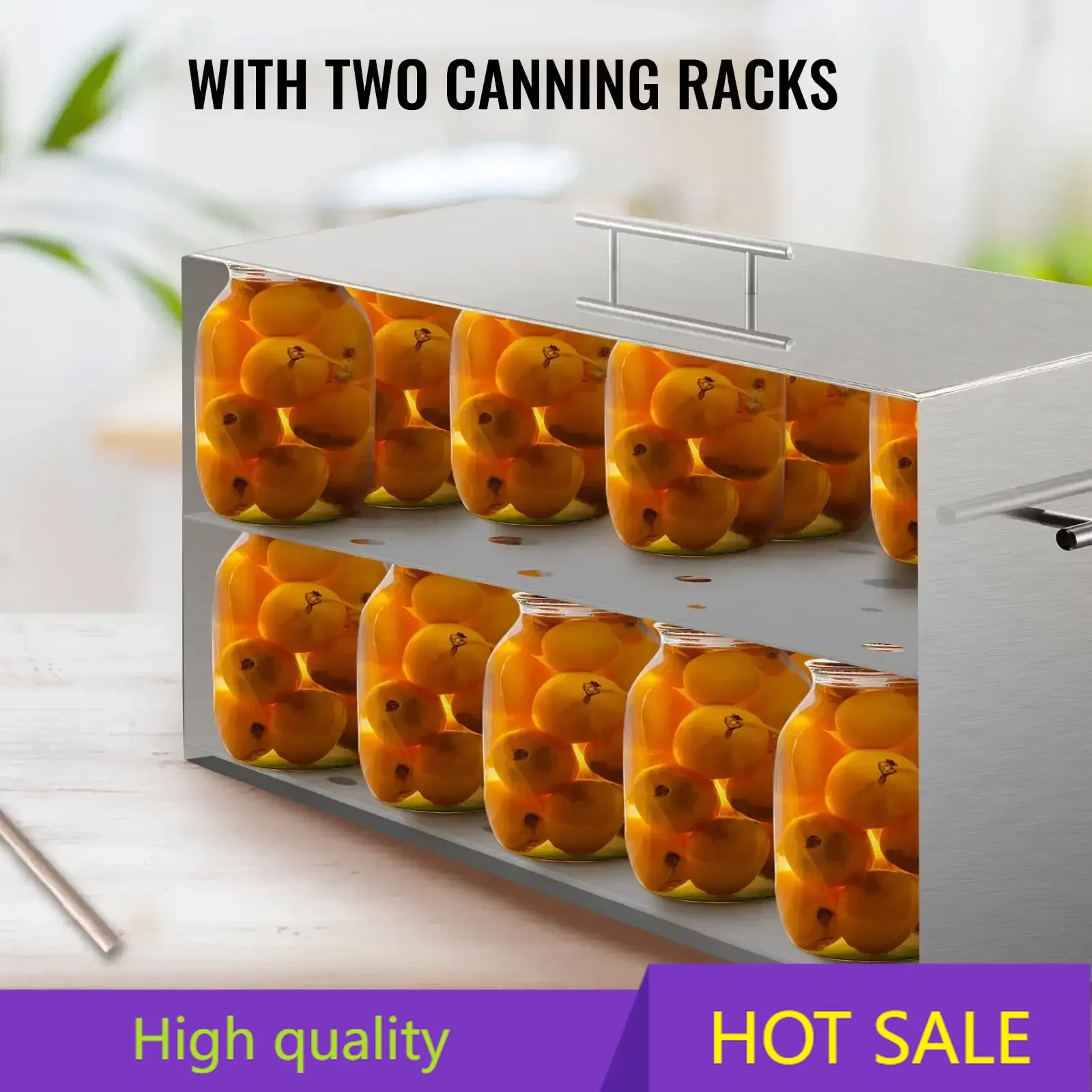 

Экономичный консерв для водяной бани, консервный горшок на плиту на 15 литров, консервы для кипящей воды с 2 стойками для консервирования