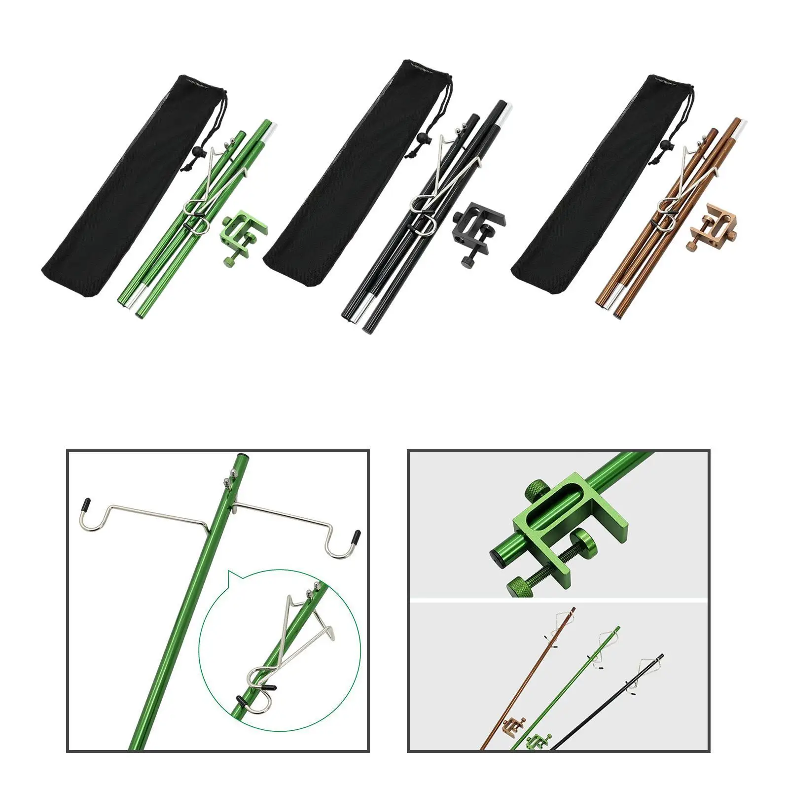 حامل فانوس للتخييم، حامل إضاءة معلق، سطح مكتب خفيف الوزن وقابل للإزالة مجانًا
