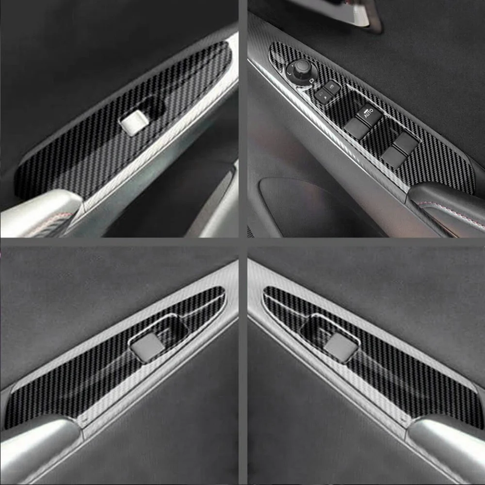 

A03Q-Car Window Glass Lifter Switch Panel Window Lifter Switch Decorative Cover For Mazda 2 2019-2021 RHD