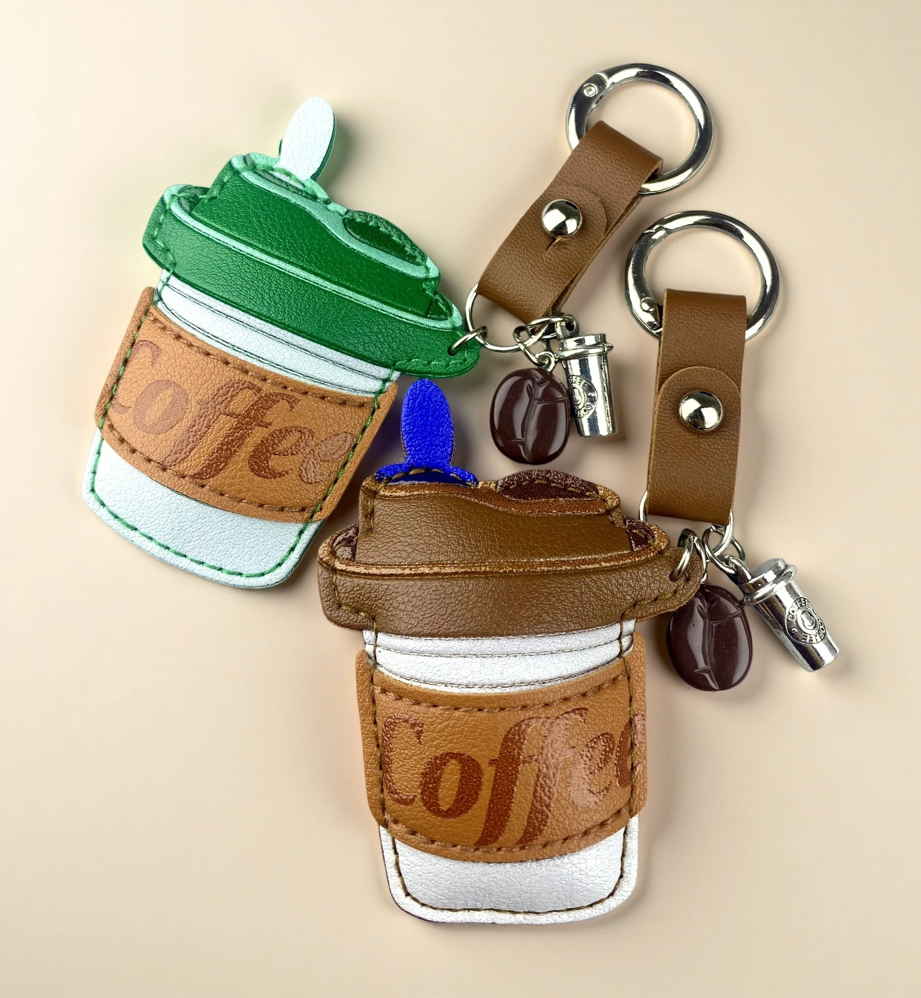 พวงกุญแจหนัง PU ลายกาแฟ พร้อมจ - Coffee Equipment Bag บทวิจารณ์และราคา