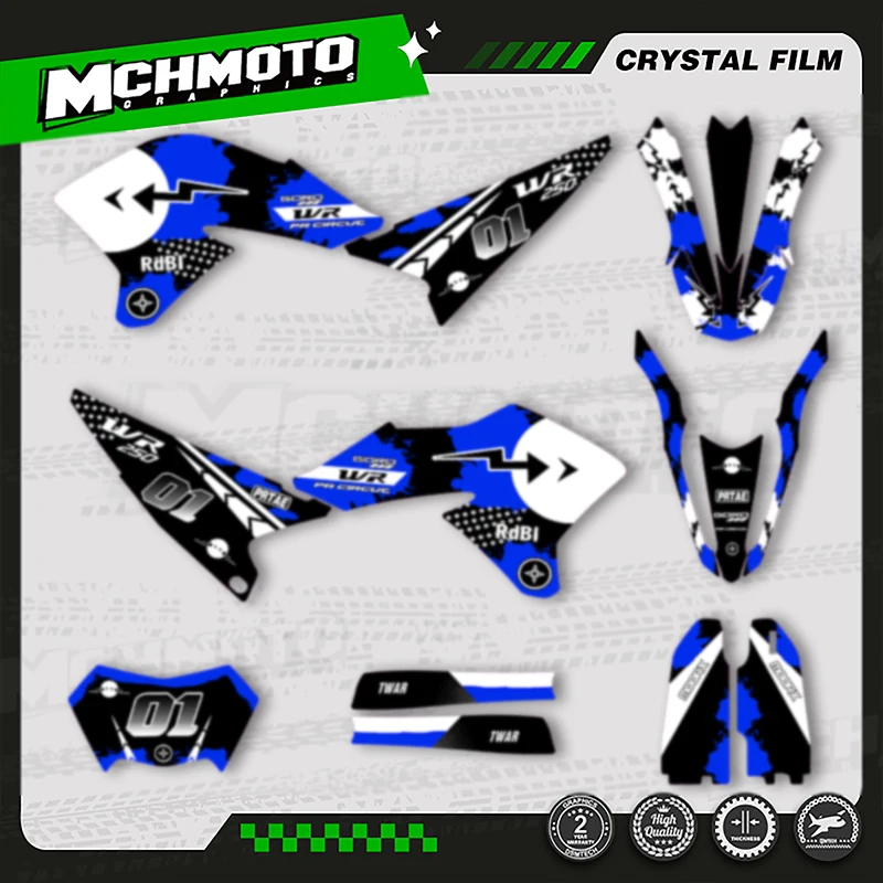 

MCHMFG полный набор мотоциклетных графических наклеек для YAMAHA 2008-2020 WR250R WR250X наборы наклеек номер имя на заказ
