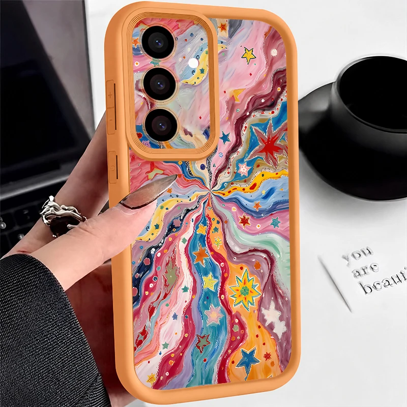 Magnetic Tape Pattern Phone Case For Samsung Galaxy A18 A57 A37 A27 A56 A16 A17 A55 A54 A26 A36 S26 FE S25 S24 S23 ultra Cover