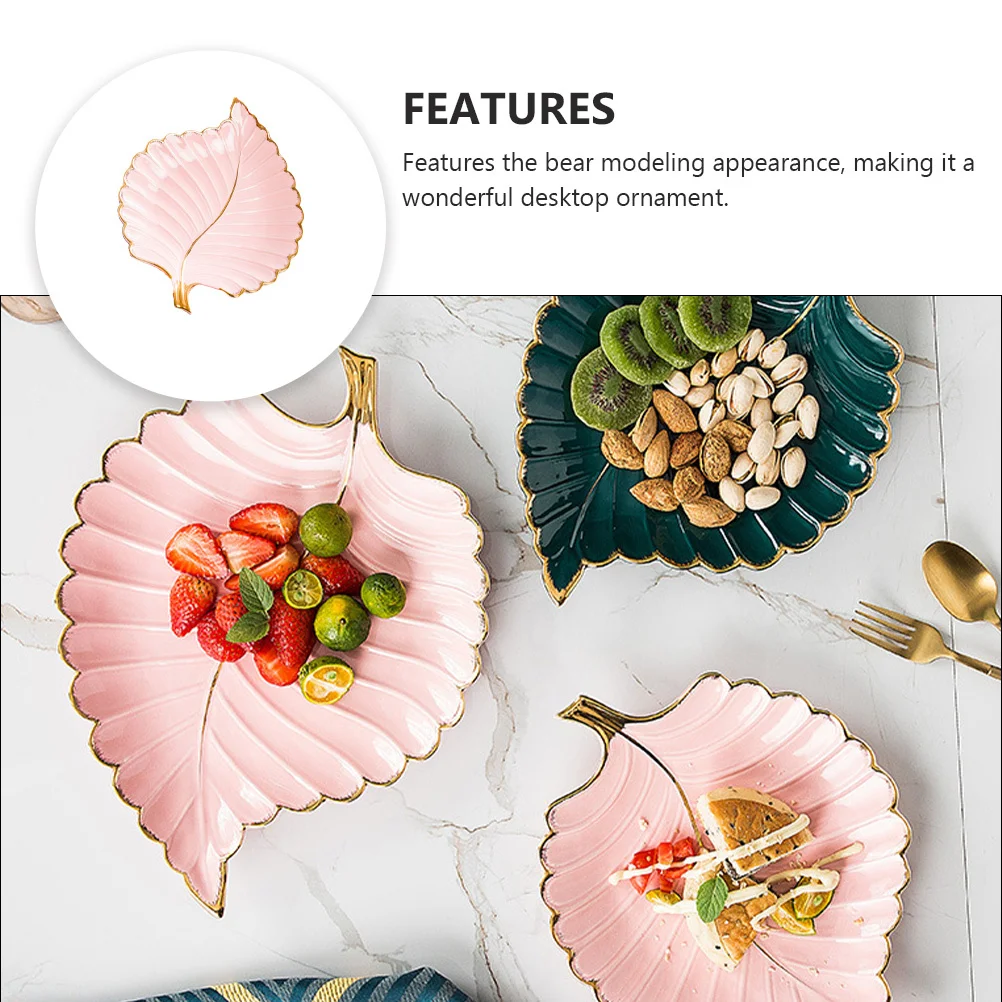 1Pcs High Border Ceramic Tray Multiuse Jewelry Dish for Cosmetics Keys Storage Decoration Jewelry Ceramic Tray