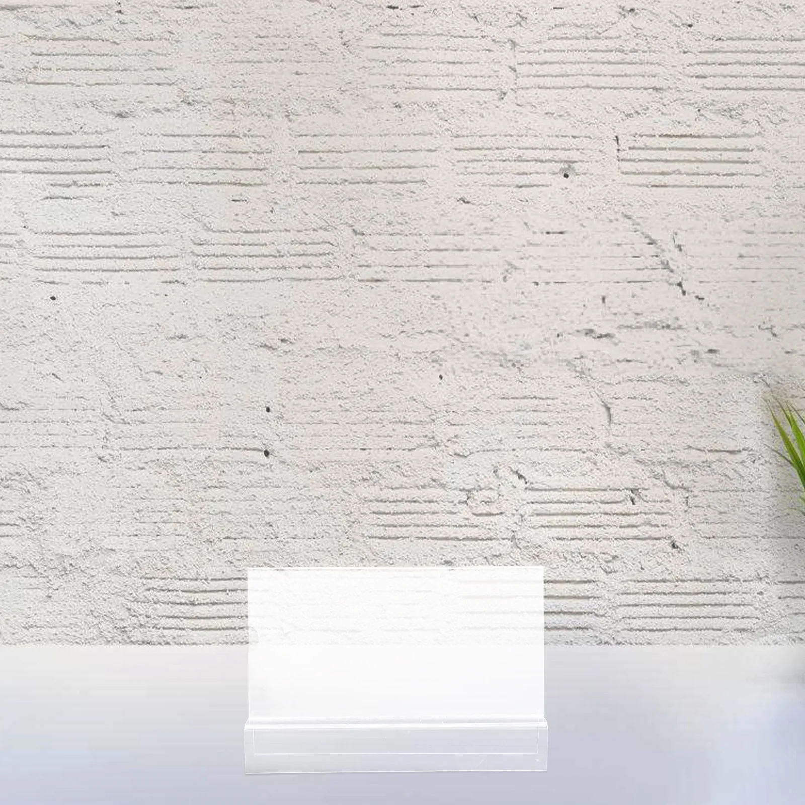 Acrylic Workstation Nameplate Clear Desk Sign Vertical Space-Saving Display Stand Retail Price Tag Holder Mini Sign Display