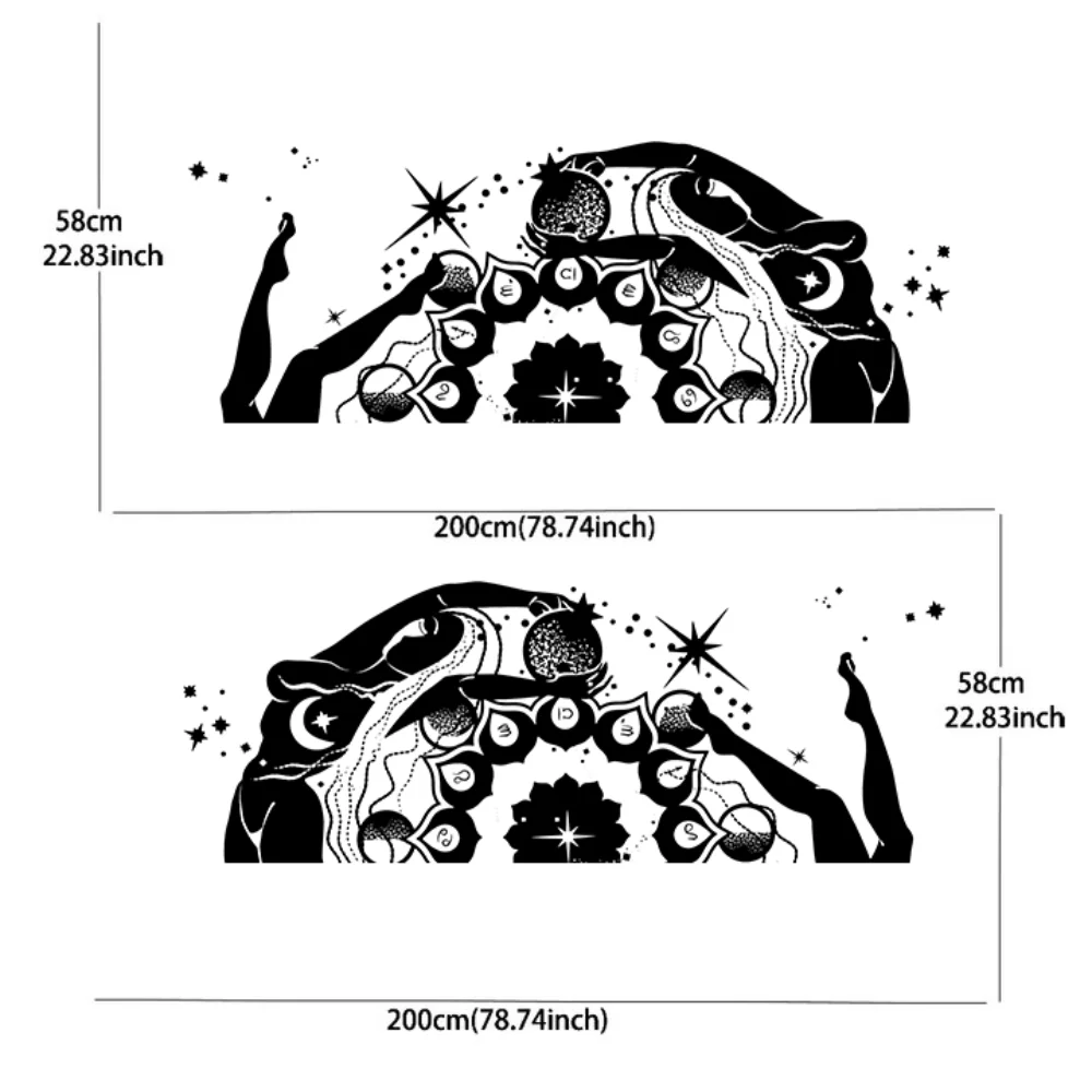 2Pcs Astrological Symbol Female Car Sticker Full Body Decoration Covering Scratches Protect Car Waterproof Car Vinyl Wraps