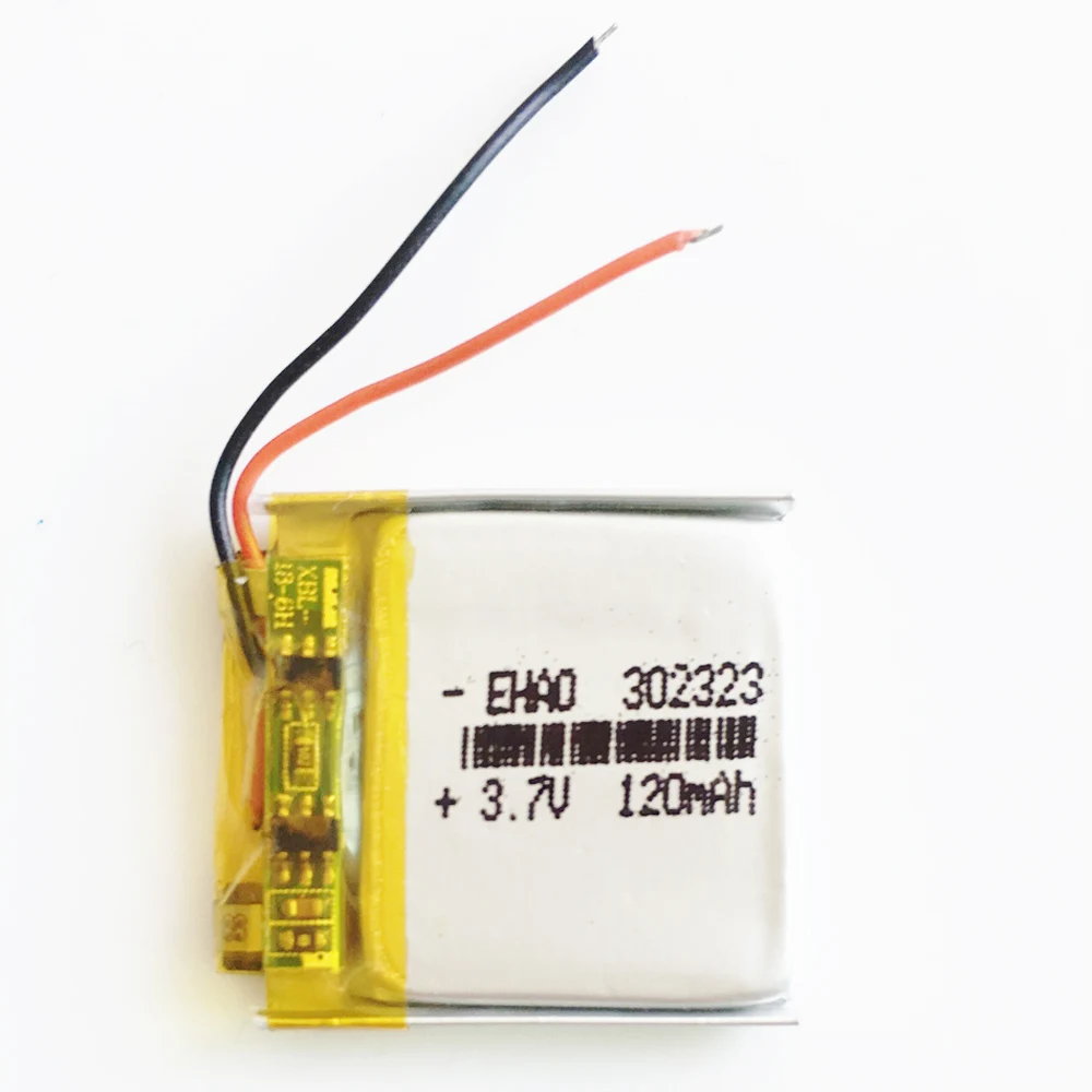 블루투스 이어폰, 오디오 시스템 보이스 레코더용 EHAO 302323 3.7V 120mAh Lipo 충전식 배터리 10개