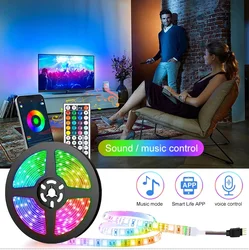 Taśma LED 5V USB RGB 5050 Led Light Bluetooth App Control Elastyczna taśma LED do dekoracji pokoju TV BackLight Diode Tape