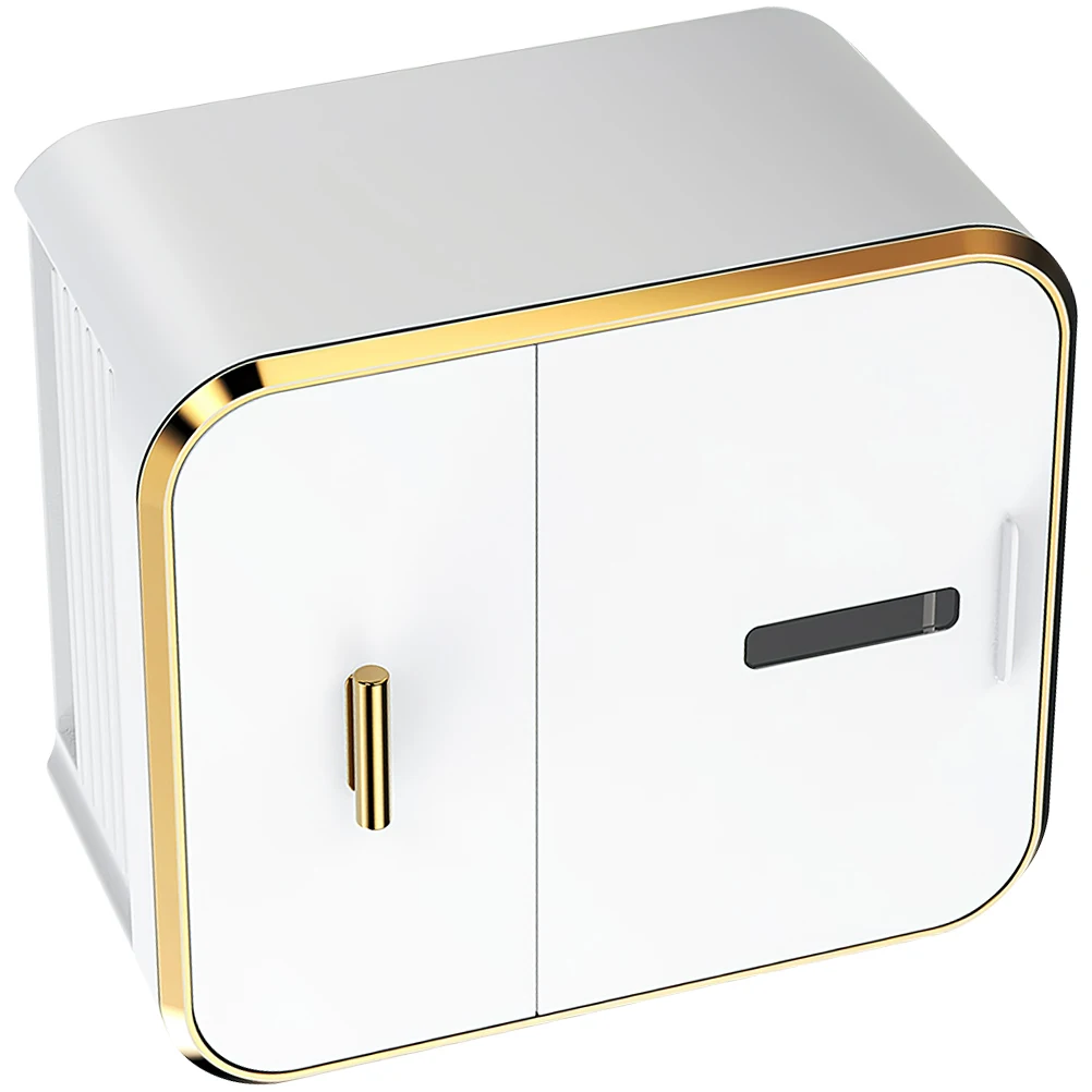 

Wall-Mounted Tissue Box Holder Paper Storage Organizer Bathroom Napkin Holder Toilet Roll Dispenser Home Kitchen Space Saving No