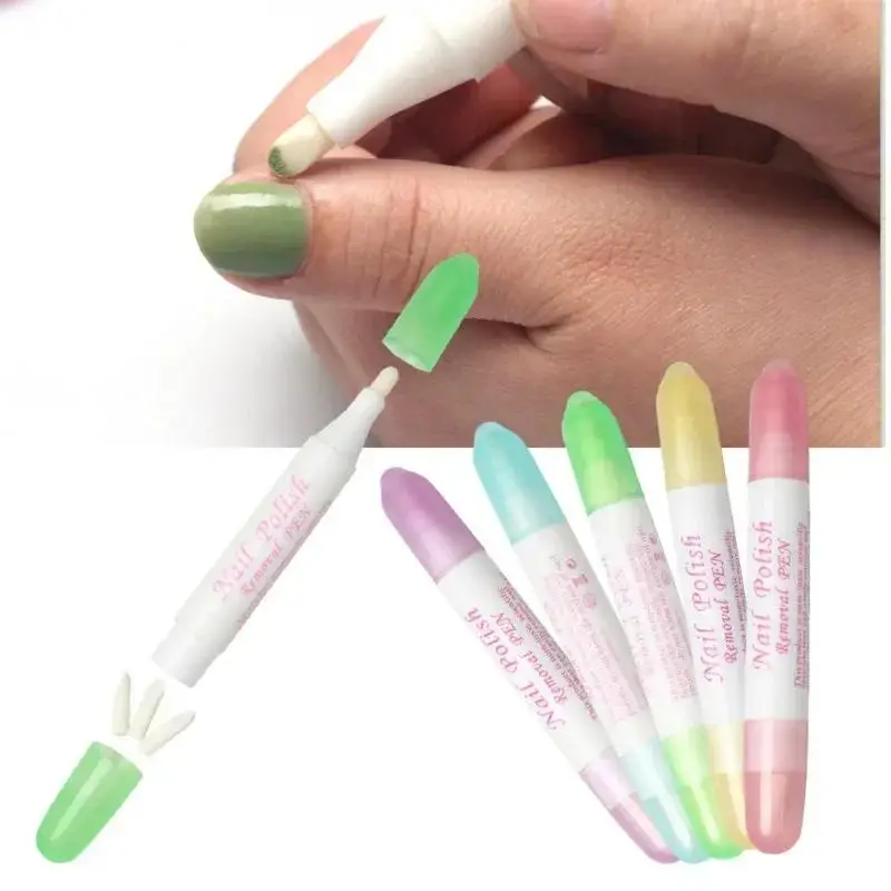 Novo 5 pçs/10 pçs caneta corretora de arte do prego remover erros + 3 dicas mais novo unha polonês corrector caneta limpador apagar ferramentas manicure