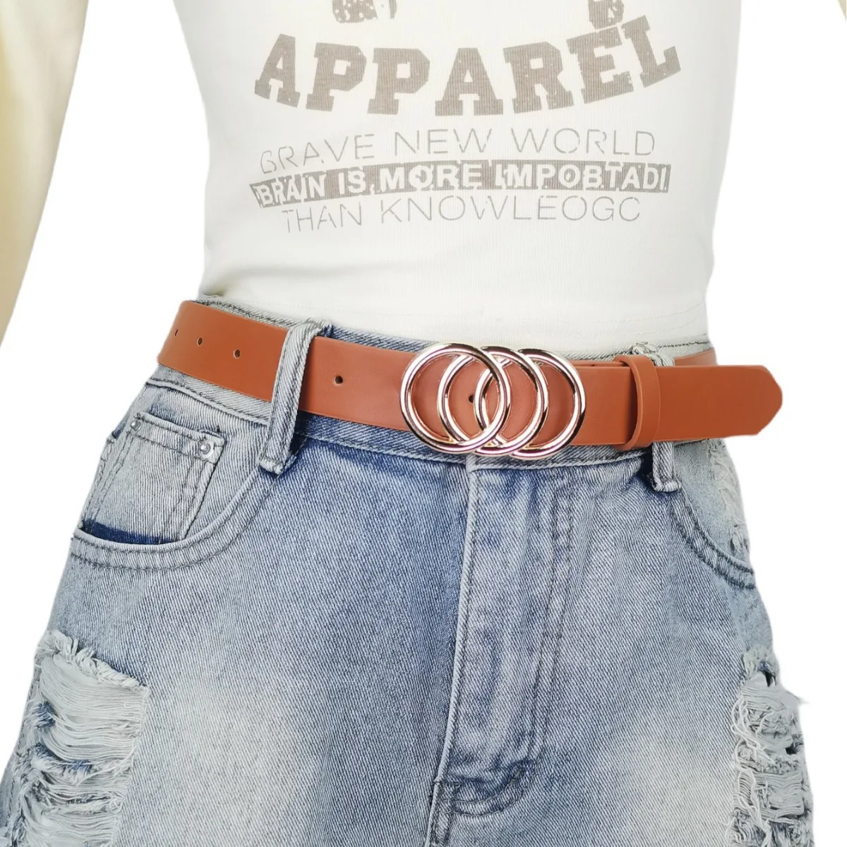 1 قطعة حزام للنساء الاتجاه الثلاثي مشبك دائري حزام بسيط تنوعا الشباب حزام بولي حزام حزام جلد يقترن مع الجينز فستان أحزمة السيدات