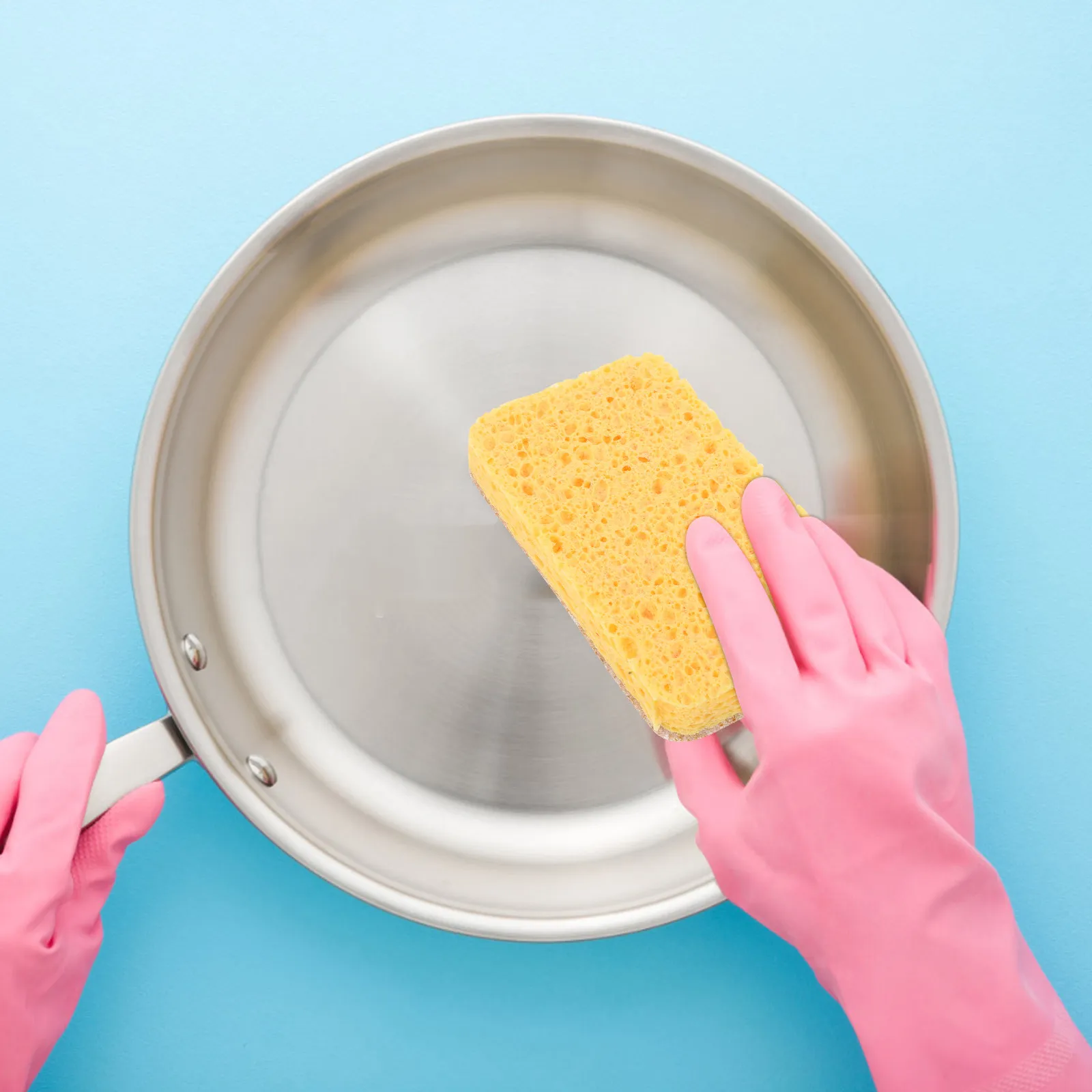 5Pcs Eco Friendly Wood Pulp Cotton Sisal Dish Scrubbing Pad Super Absorbent Grease Cutting Non Abrasive Multi Purpose Kitchen