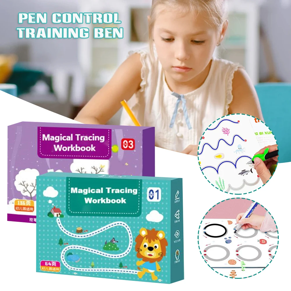 Pen control and tracing book Practice Pattern Writing First step to prepare for school