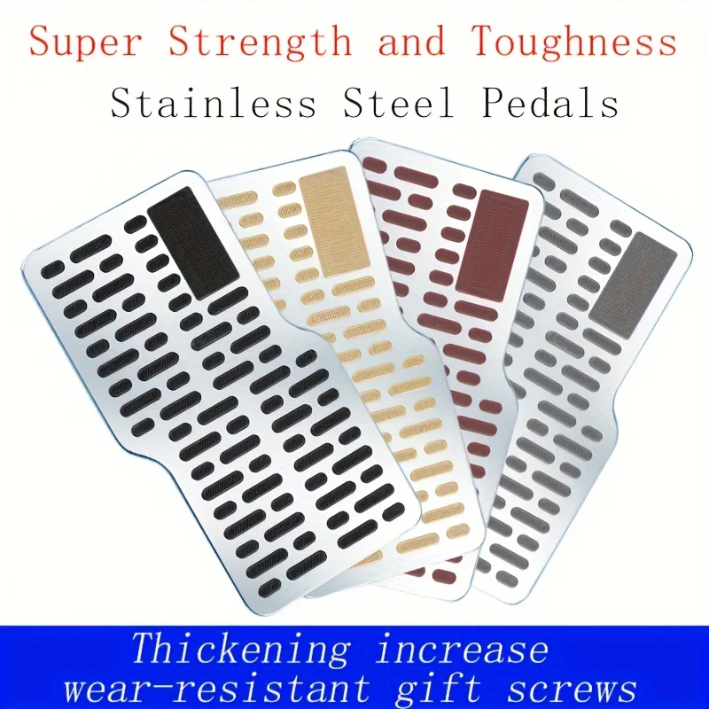 Auto Foot Rest Pedal Plate Floor Carpet Mats Non-slip Stainless Heel Pad for Truck Suv Car Repair Protective Foot Mat