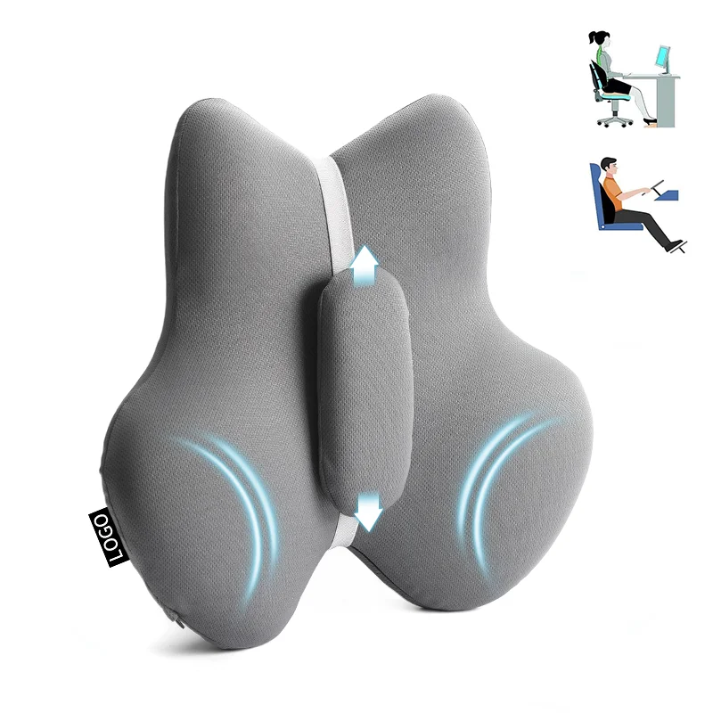 Adjustable Waist Lumbar Support Belt Spine Cushion Memory Foam Basics Comfortable Seat Cushion Lumbar Support for Office Chairs