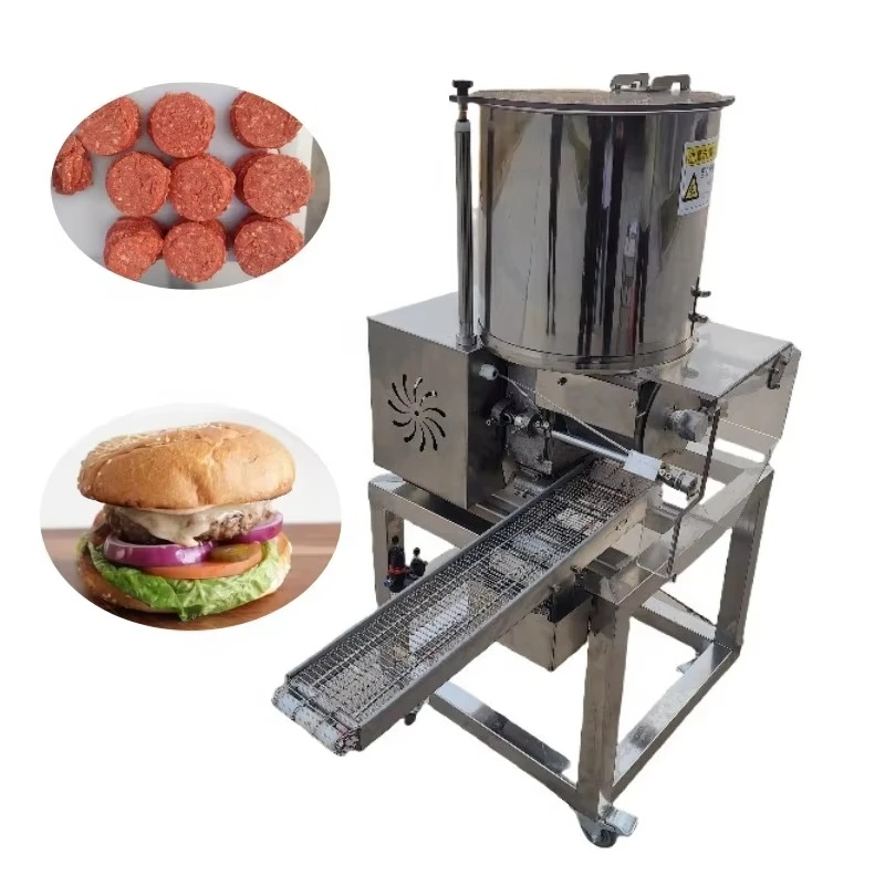 Fast Food Automatic Hamburger Patty Forming Machine Fried Hamburger Patty Press Beef Pork Chicken Pie Making Machine