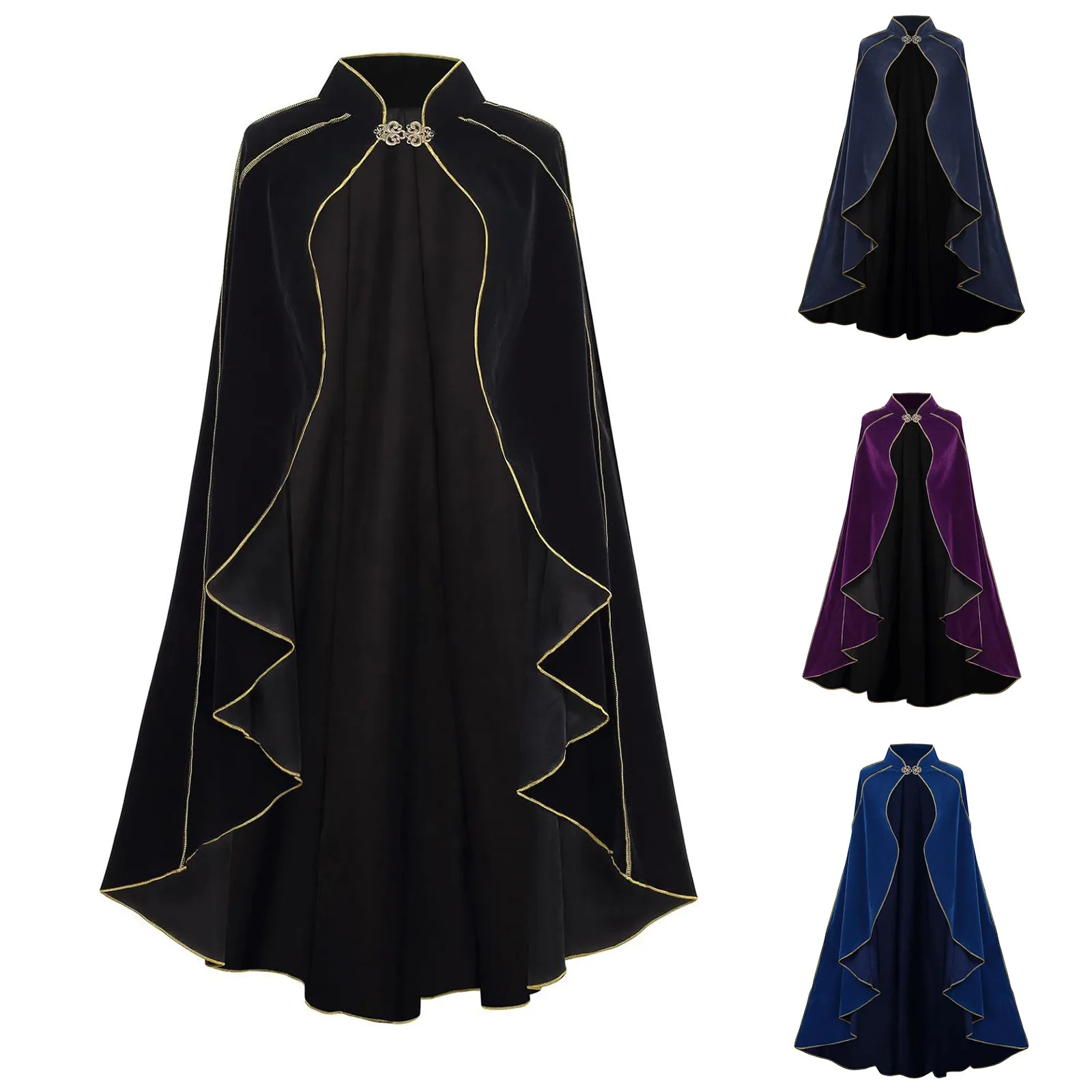 Chal Medieval, bata de pirata y vampiro, disfraz de anciano Ranger, adultos, mujeres, carnaval, fiesta elegante, capa de Halloween para hombres, capa de Cosplay