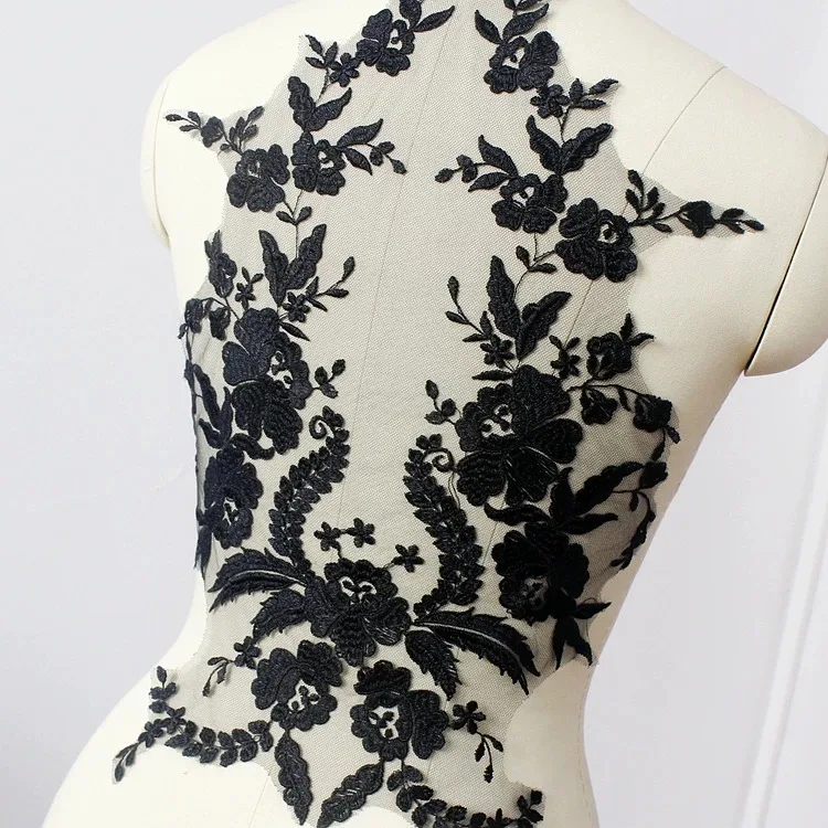 Französische Spitzenblume aus reinem Baumwollfaden, bestickter Spitzenaufsatz, Hochzeitskleid-Dekoration, Aufkleber, manuelle DIY-Accessoires – Detail 8