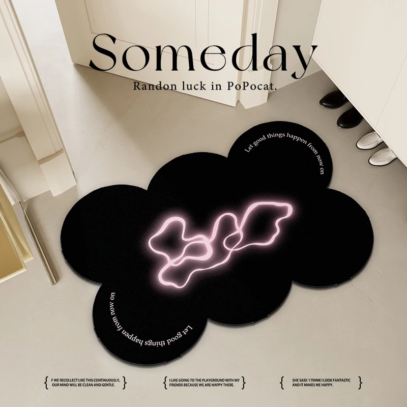 

Новинка, супервпитывающий коврик для ванной комнаты, Быстросохнущий коврик из диатомеловой глины для душа, роскошный декоративный ковер черного цвета, Противоскользящий коврик для ванной