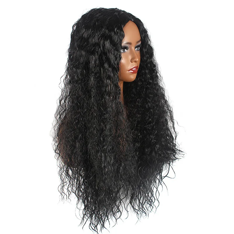 Women's Long Curly Wigs Natural Looking Wavy Wigs Full Head Synthetic Wigs for Daily Party Use