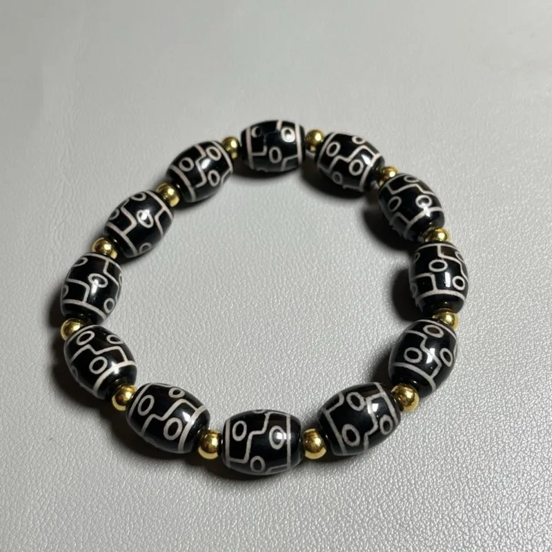 

New Agate Nine-eye Dzi Bead Bracelet Men's and Women's Popular Exquisite Gifts