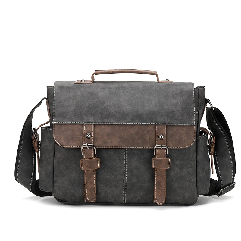 Borse da uomo in pelle PU di alta qualità Borsa a tracolla da uomo con valigetta di grande capacità Casual Nuove borse a tracolla per laptop grandi per uomo