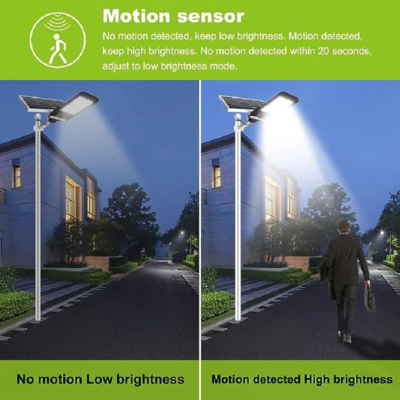 Ip67 luz de rua solar ao ar livre luzes de inundação de segurança solar sensor de movimento lâmpada solar do anoitecer ao amanhecer para quintal jardim garagem