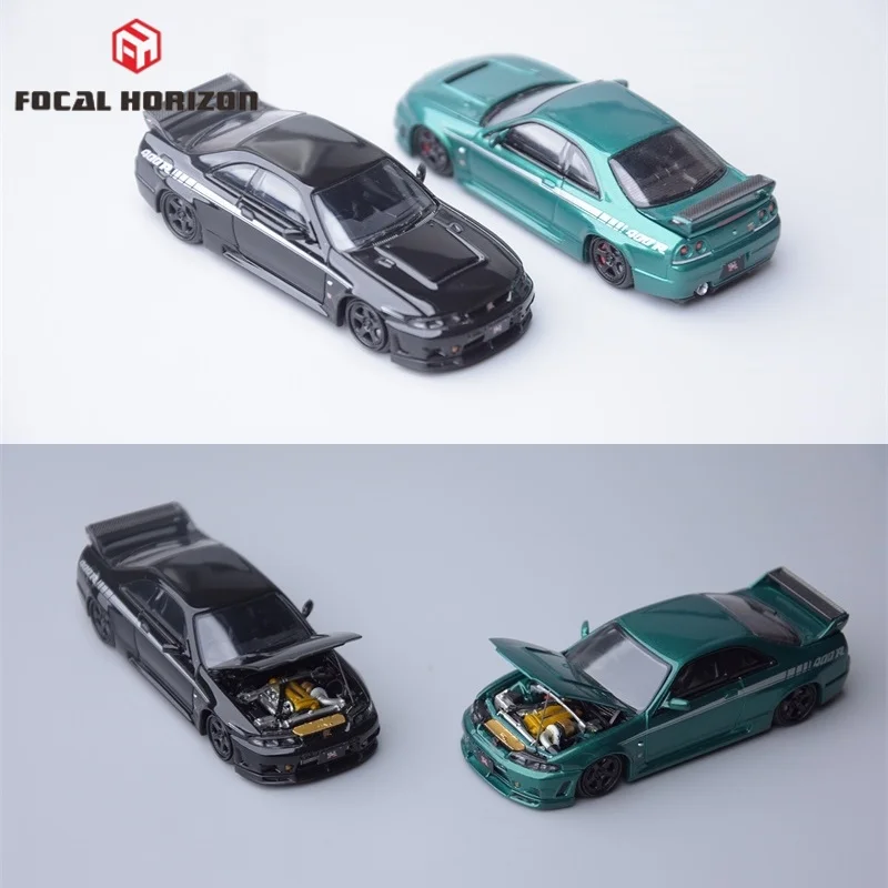 [Voorverkoop] Focal Horizon1:64 R33 400R Black Champion Green gegoten modelauto