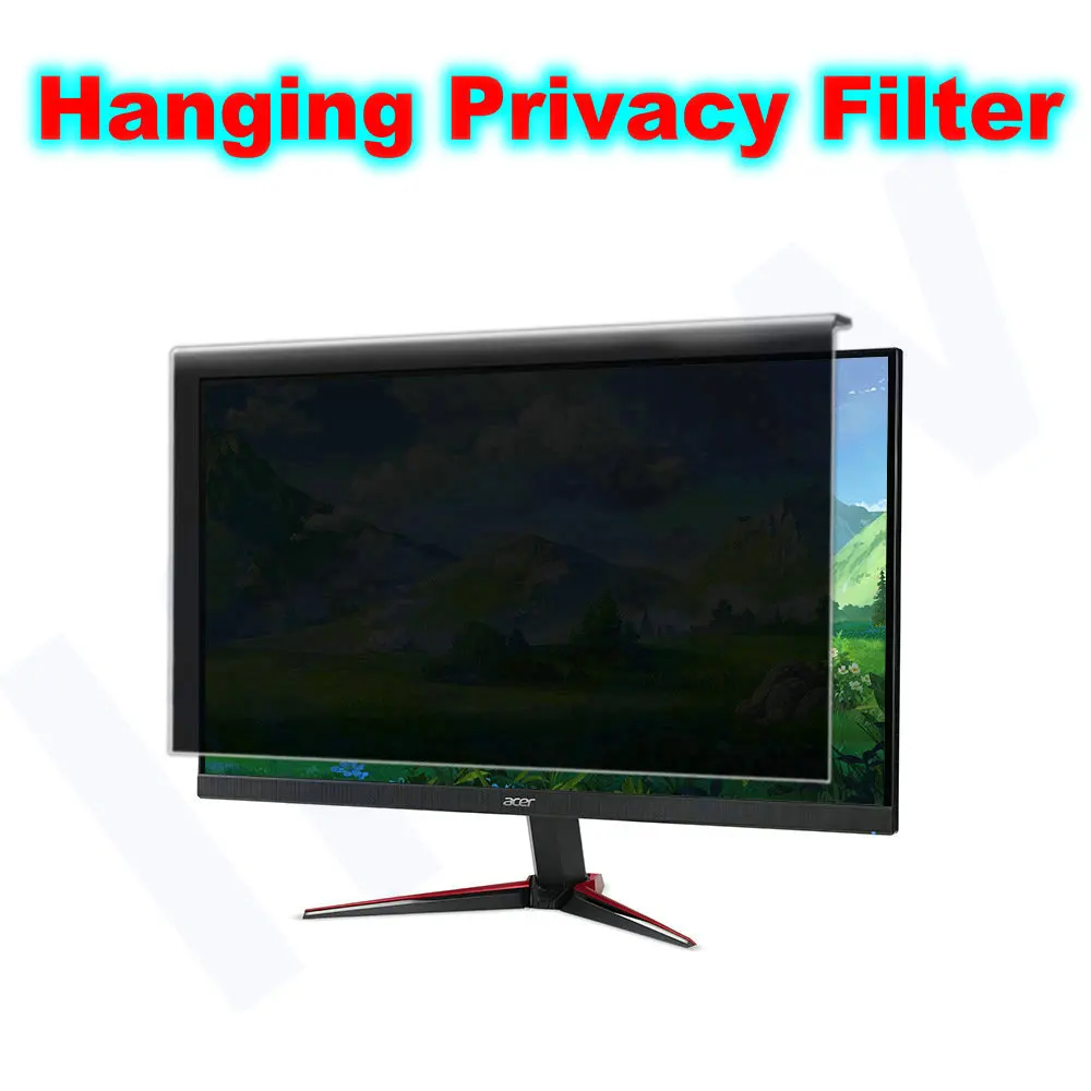 Hanging Computer Monitor Screen Privacy Screen Protector Film PC Blue Light Blocking Anti-peering Filter Anti-UV Eye Protection