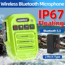 ABBREE Walkie Talkie Bluetooth Wireless Speaker Mic For Baofeng UV-5R UV-5RH UV-21 PRO V2 Quansheng UV-K5 (8) UV-K6 Ham Radio
