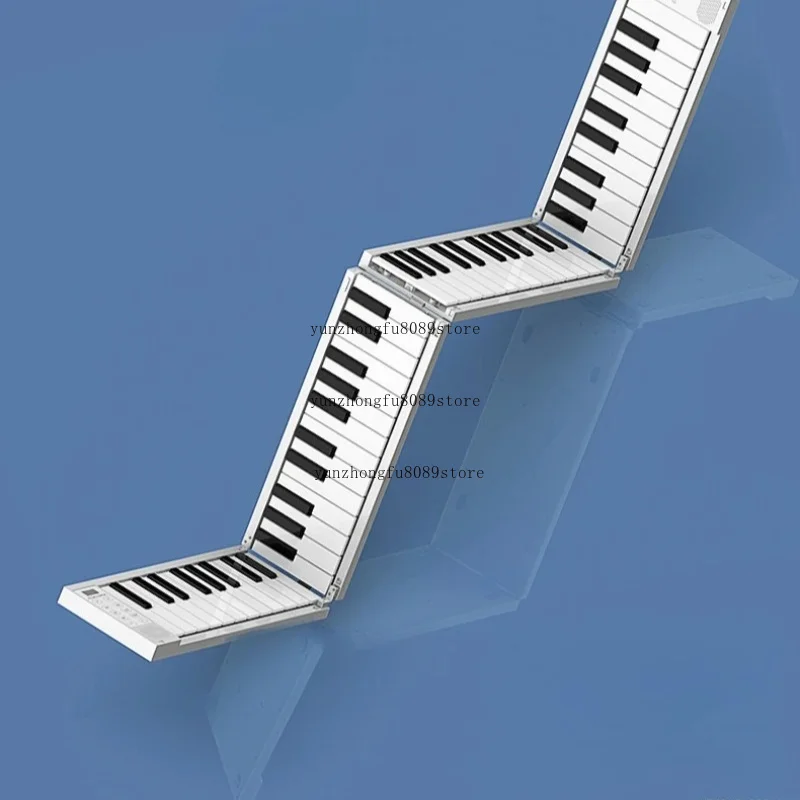 88 Keys Foldable Portable Electronic Piano Keyboard, Lightweight Flexible Roll Up Digital Piano for Music Beginners