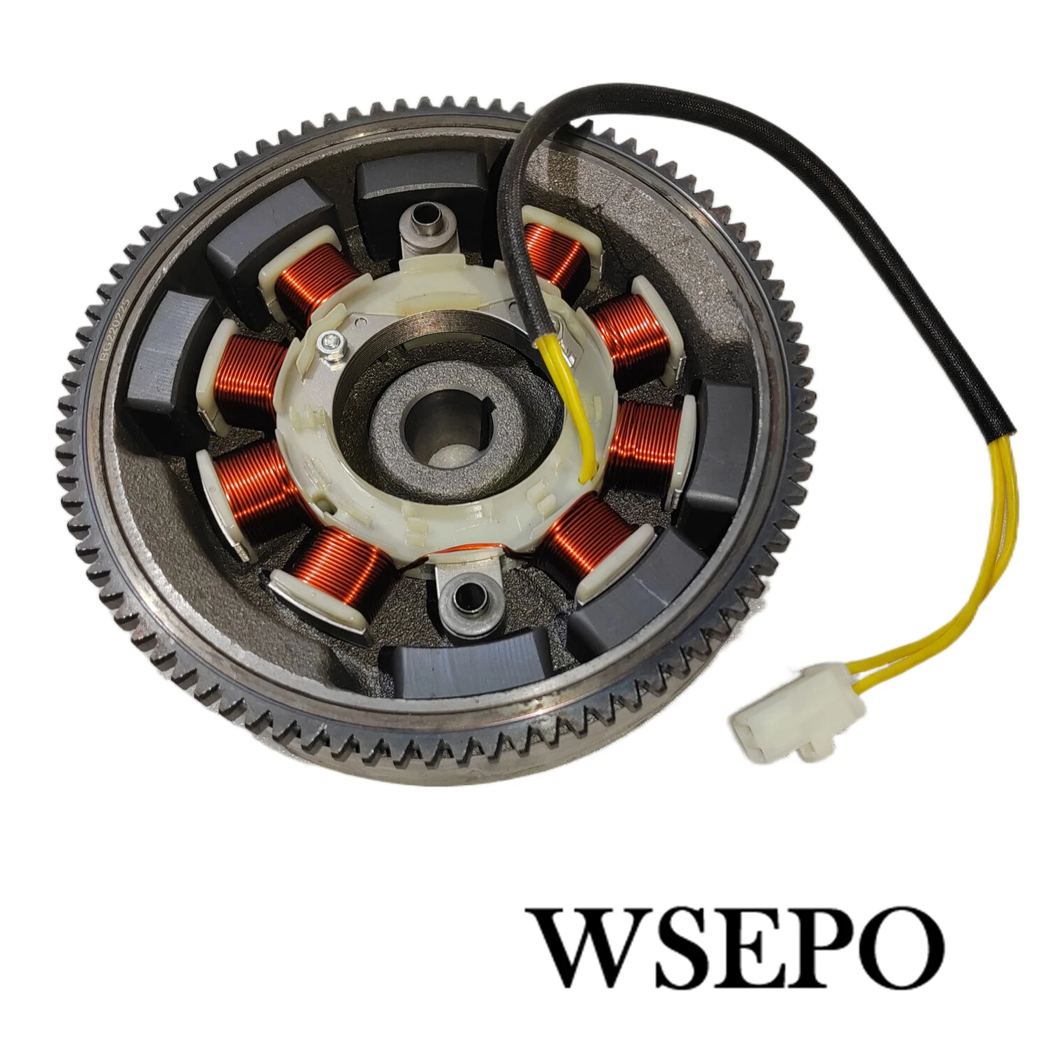 Flywheel With 6 Inner Magnets and 8 Pole 11A Stator Kit Fits GX200 Clone 196cc 212cc Non Hemi  Engine For Charging / Lighting