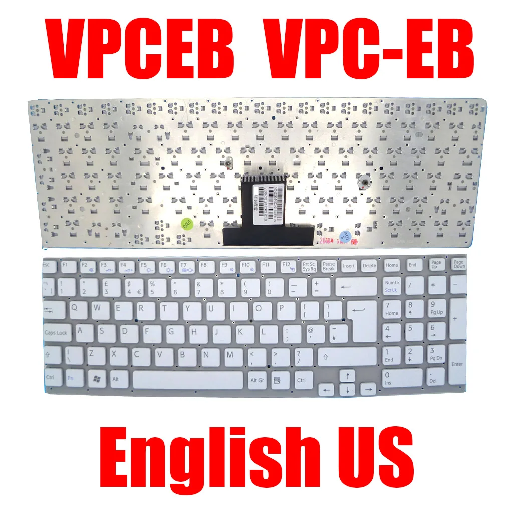 UK US Laptop Keyboard For SONY VPCEB VPC-EB V111678A GB V111678B US 148793011 550102M04-203-G United Kingdom English