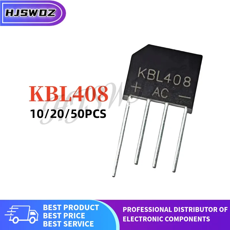 10-50PCS KBL408 KBL 408  L408 rectifier diode bridge pack KBL Brand New