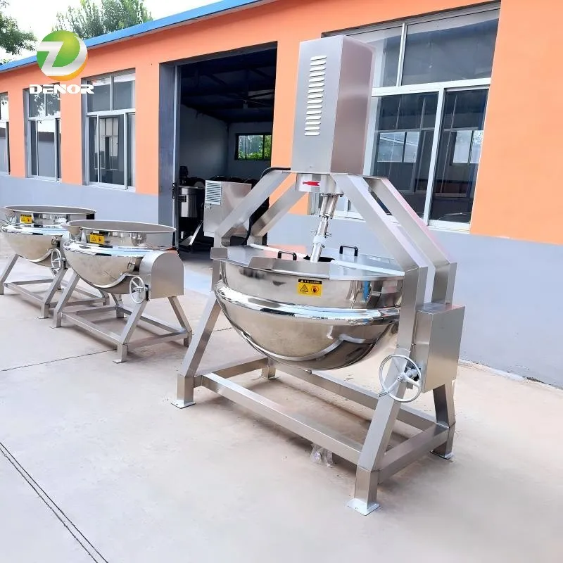 CE Automatic Steam Electric Heating Tilt Cooking Mixer Pot Machine Multi Claw Planetary Jacketed Kettle With Agitator