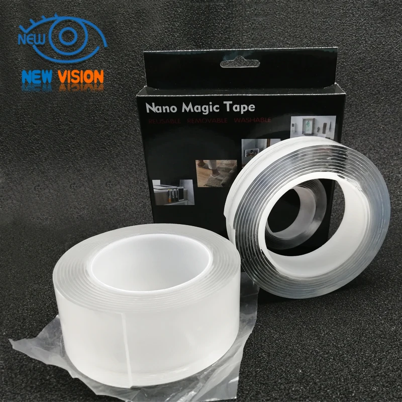 Ultra-strong Double-sided Adhesive Nano Tape Clear Removable Traceless Waterproof Sticky Strip Heavy-duty Two Side Tape Decor